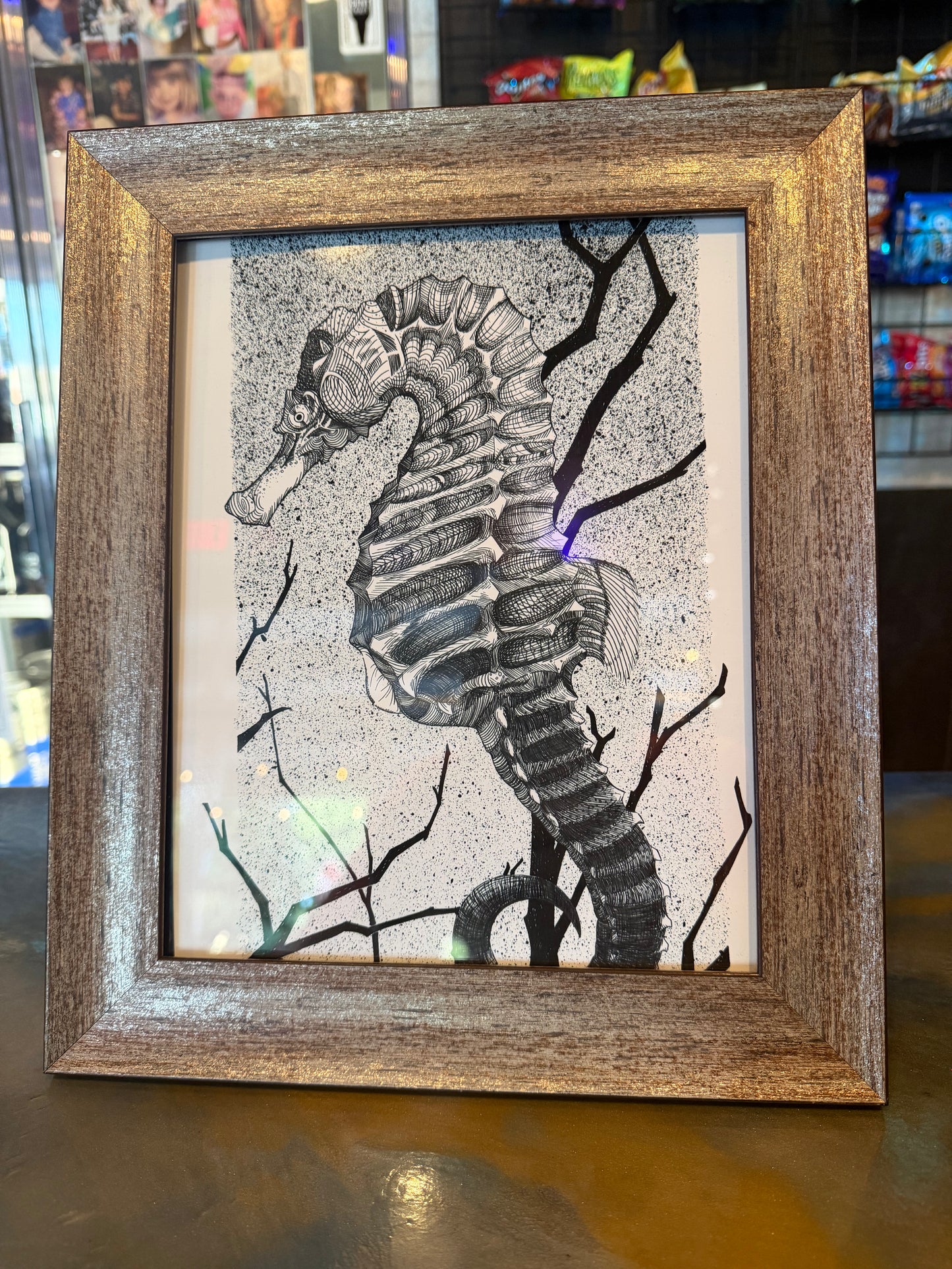 (Sm) Smaller "Shell City Seahorse" - Emily Ehlen