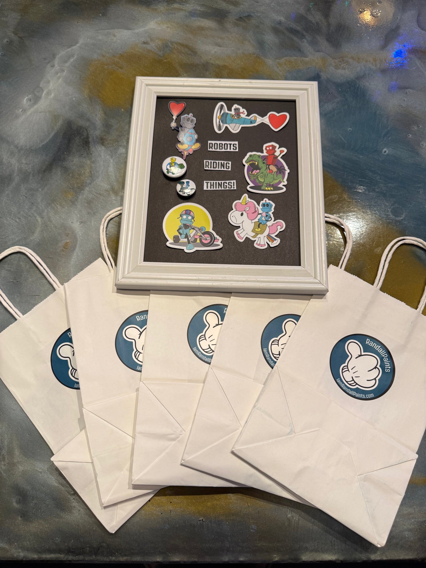 Sticker Pack: "Robots Riding Things" - Randall Paints