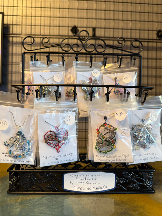 Wire-Wrapped Pendants - Susan Rayne (PRICE AS MARKED)